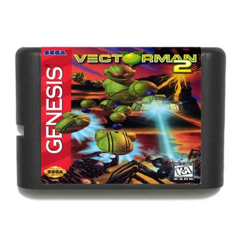 Vectorman 2 16 bitų SEGA MD Žaidimo Kortelės Sega Mega Drive Genesis