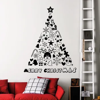 Mielas Darželio Kalėdų Sienų Dekoras Vinilo Art Dizaino Kalėdų Medžio Apdaila Sienos Lipdukas Namų Meno Apdailos Y-733