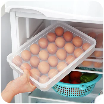 Didelės talpos kiaušinių dėžutės laikymo dėžutė plastikinė skaidri talpinimo šaldytuve kiaušinių dėžutė su dangčiu