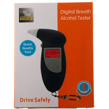 Profesionalus LCD ekranas pučia Alkoholio Testeris Greitai Reaguoti Alkoholio Detektorius Breathalyzer Nešiojamų Policijos Alcotester Keychain