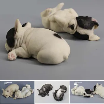 Mnotht 1/6 prancūzų Buldogas Modelis Mažylis miega Valstybės Modeliavimas Gyvūnų Modelį, Žaislai