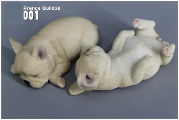 Mnotht 1/6 prancūzų Buldogas Modelis Mažylis miega Valstybės Modeliavimas Gyvūnų Modelį, Žaislai