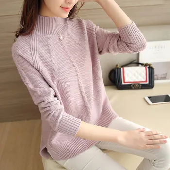 Naujas korėjiečių moterų marškinėliai, rankovės galvos prarasti pavasarį kietųjų sutirštės golfo raglan rankovėmis moterų megztinis megztinis