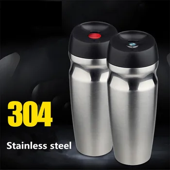 Naujas 350ML BPA FREE Izoliuoti auto Dulkių puodelis kavos Puodelis Nerūdijančio Plieno Termosas Vandens Butelis Vakuuminės Kolbos Kelionės ARBATOS Puodelis