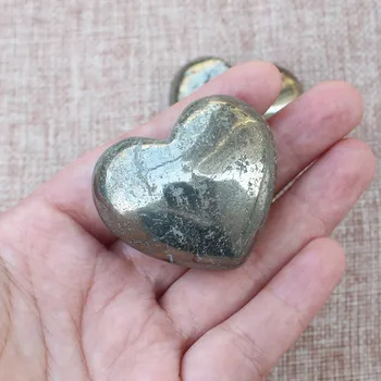 Gamtos Pyrite akmens širdies formos Papuošalai,40-65mm