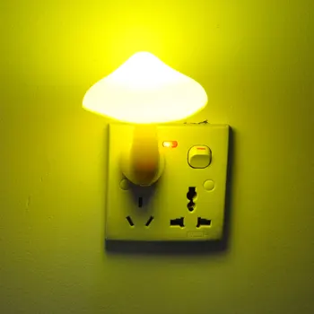 ES MUMS Plug Grybų Lizdo Šviesos-reguliuojamas Jutiklis LED Nakties Šviesos Lempos Miegamasis Kūdikių Automatinis Šviesos Kontrolės 110-220V dovana P0.2