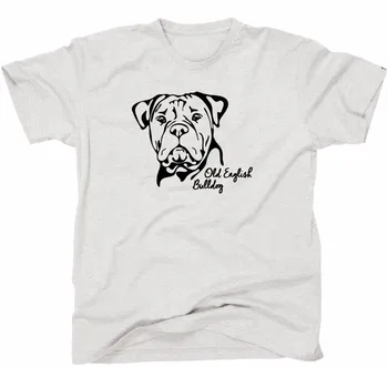 Naujausias 2018 Marškinėliai Vyrams marškinėliai Vasaros Stiliaus Marškinėliai Senųjų anglų Buldogų Portretas Hund Hunde Wilsigns Įdomu, Grafinis Tee marškinėliai