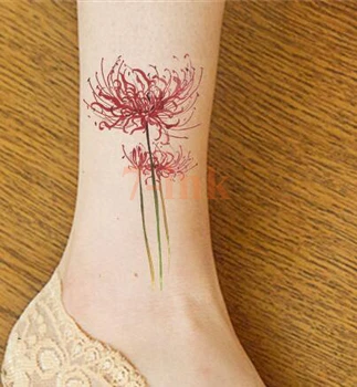 Vandens Perdavimo netikrą tatuiruotę, raudona voras lelija gėlė tatto Vandeniui Laikinai 