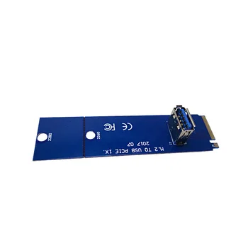 NGFF M. 2 PCI-E X16 Lizdas Adapteris USB 3.0 Riser Card Kasybos Adapter Išplėtimo Konverteris Grafikos Plokštę už BTC Miner