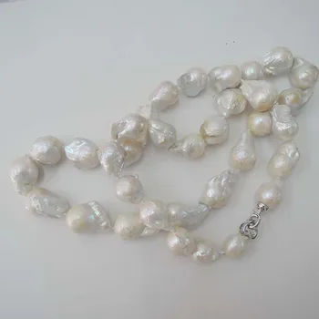 POBŪDŽIO GĖLO VANDENS Baroko PERLAS ilgi KAROLIAI-didelis perlai,baroko formos perlas -kaip 14mm-25 mm