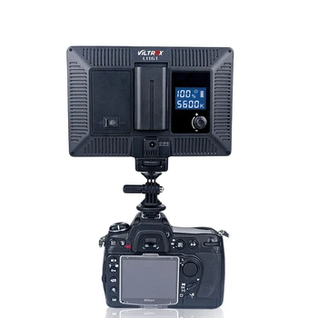 Viltrox L116T LCD Ekranas Bi-Color & Pritemdomi Slim DSLR Vaizdo LED Šviesos + Baterija + Kroviklis Canon Nikon vaizdo Kamera DV Kameros