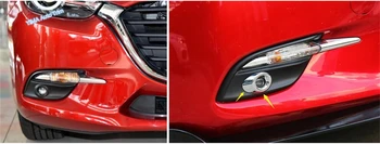 Už Mazda 3 AXELA Sedanas Sedanas 2017 2018 ABS Aukštos Kokybės Priekinės Galvos Rūko Šviesos Lempos Dekoro Žiedas Rėmo Dangtis Apdailos 2 Vnt.