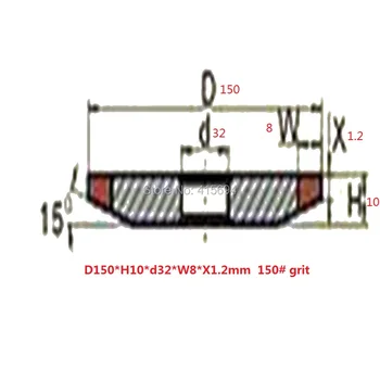 D75--D150mm PDX tipas Resind obligacijų šlifavimo deimantų šlifavimo rato galandimo volframo karbido patarimai ir lentpjūvių.
