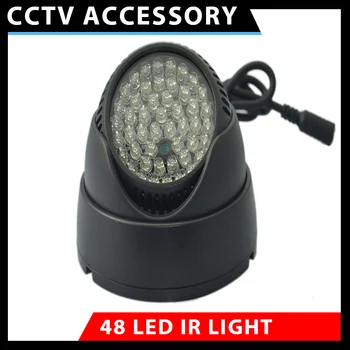 48 LED IR apšvietimą, VAIZDO Infraraudonųjų spindulių Naktinio Matymo Priežiūros patalpų Kamera, 850nm ip camera dome