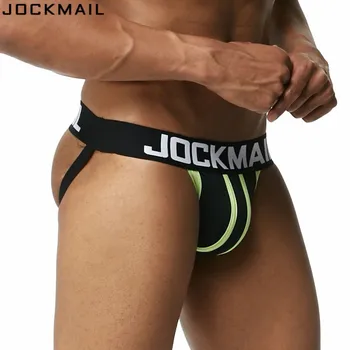 JOCKMAIL Prekės Seksualus Vyrų Jockstraps Gėjų Jocks Medvilnės Žemas Augimas Dirželius Gėjų Apatiniai Dvigubo vamzdžio G Stygos Trumpas Bikini Backless