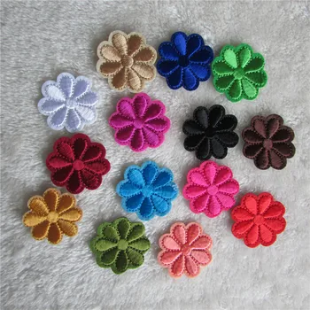 2016 metai skirtingų spalvų gėlių mados stilius karšto lydalo klijai aplikacijos siuvinėjimo pleistrai juostelėmis 
