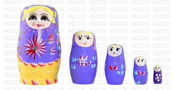 5vnt Naujovė rusijos Lizdus, Medinės Matryoshka Lėlės Rinkinys Rankomis Dažyti Dekoro rusijos Lizdus Lėlės Kūdikio Žaislas Mergina Lėlės didmeninės