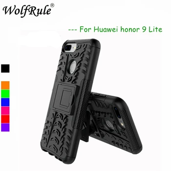 WolfRule Huawei Honor 9 Lite Atveju Garbę 9 Lite Padengti TPU + Kieto Plastiko Atveju Huawei Honor 9 Lite Telefono Korpuso 5.65