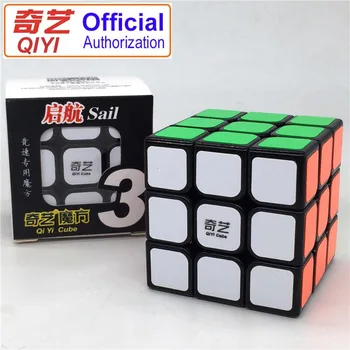 Oficialų Leidimą QIYI Magija Kubeliai 3x3x3 5.6 CM Lipdukas Greičio Twist Įspūdį Žaislai Vaikams Dovanų Rubiks Cube MF306