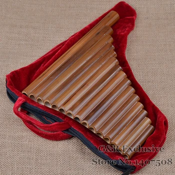 Profesionalus Visos Fleita 15 Vamzdžiai Prekės Woodwind Flauta Klavišą G Kreivų Rankų Darbo Bambuko Panpipes Muzikos Instrumentas Panflute Muzikos Karšto
