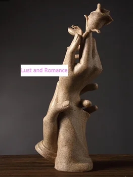Abstractive Smiltainio Mylėtojų Rankose Modelis Statula Suvenyrų Papuošalas Dovanų ir Amatų už Miegamasis Dekoro ir Santuokos Jubiliejų