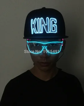 10 Spalvų Pasirinkimas, Neon Led Juostos Išsiuvinėti Karalius Skrybėlių Mados Šviesos Iki EL Gimtadienio Bžūp Hipster Džiaugtis, nes Įvykio Metu