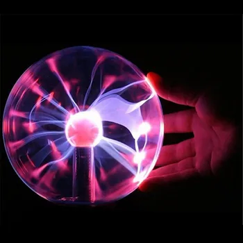Naujovė Magija Plazmos Naktį Šviesos USB Išvalyti Oro Stiklo Kamuolys Apšvietimo Žaibo Lempa Namų Miegamojo Puošmena Kalėdų Dovana