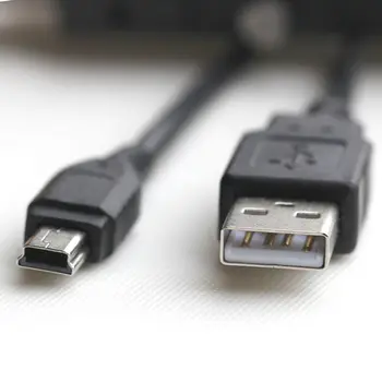 1,5 M mini USB 5pin vyras į USB2.0 male duomenų įkrovimo kabelis skirtas GPS skaitmeninį fotoaparatą, MP3 mp4