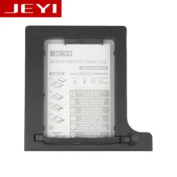 JEYI Q8 Universal 2.5' 2-oji 12,7 mm SSD HDD SATA kietas Diskas HDD Caddy Adapteris 12.7 mm Aukštis CD DVD ROM Optinių UltraBay