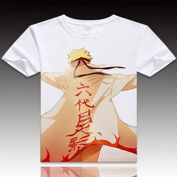Naruto T-shirt Naujas Japonų Anime Uchiha Sasuke Cosplay Tees Vyrai Moterys Trumpas Rankovės marškinėliai