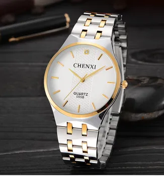 2018 Naujas atvyko garsaus prekinio ženklo vyrai moterys suknelė kvarciniai laikrodžiai CHENXI prabangos stiliaus žiūrėti porą dizaino mados dovana laikrodis