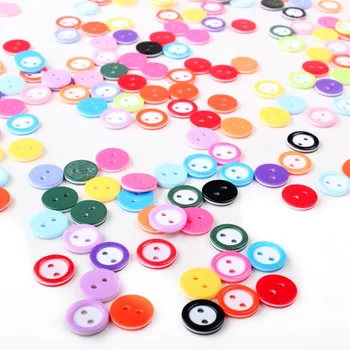 100-200 vnt. Plastikinių mygtukus 2 Skyles apskrito Mišrios Konstrukcijos Dažytos apdailos mygtukai, Siuvimo Textil Priedai XP0394