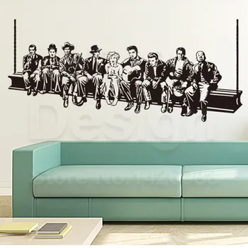 Meno Dizaino namų puošybai Vinilo Holivudo žvaigždės Siena Lipdukas namų dekoro PVC nuimamas namų dekoro kino menininkų lipdukai kambariuose
