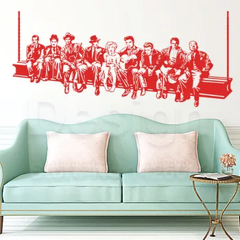 Meno Dizaino namų puošybai Vinilo Holivudo žvaigždės Siena Lipdukas namų dekoro PVC nuimamas namų dekoro kino menininkų lipdukai kambariuose