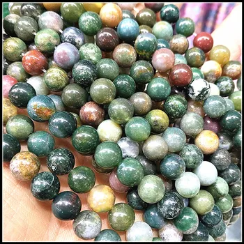 144pcs / daug gamtos indijos agatee akmens pobūdžio pusbrangių akmenų briaunotas apvalus dydis 8mm apvalus kamuolys ir briaunotas rutulys
