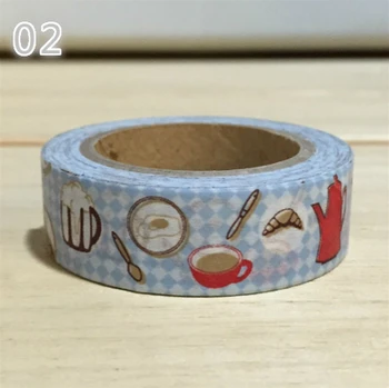 Gražus 15mm*10m aukštos kokybės washi popieriaus juosta/skanūs pusryčiai kvapų japonija washi tape