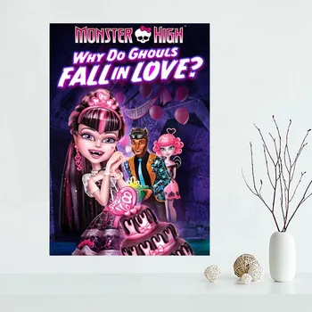 Gražus Monster High Plakatas Užsakymą Satino Plakato Spauda Audinys Audinys Sienos Plakatas Spausdinimo Šilko Audinys Spausdinti Plakato