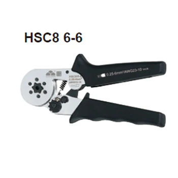 Hsc8 6-6 rėmelis crimper replės HSC8 6-6B laido galą garbanos įrankis SAVARANKIŠKAI REGULIUOJAMAS UŽSPAUDIMO TIEKĖJAS 0.25-6mm2 terminalų užspaudimo įrankis
