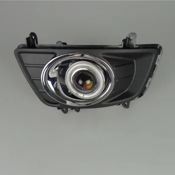 LED Dieniniai Žibintai DRL Projektoriaus Objektyvas H11 55W Rūko Žibintai COB Angel Eyes Komplektas Kia Carens Rondo 2 Gen JT 2006-2013 m.
