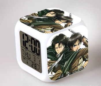 Anime Ataka Titan Figūrėlių, Skaitmeninis Laikrodis-Žadintuvas Shingeki No Kyojin Reloj Despertador Siųsti Led Laikrodis Kolekcija Žaislai