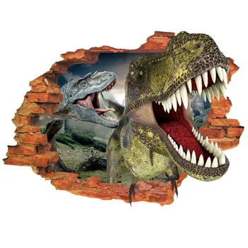 Naujų Animacinių filmų Gyvūnų 3D Dinozaurai Akys Didelės Sienų Lipdukai Juros periodo Parkas Plakatas Namų Dekoro Kambarį 