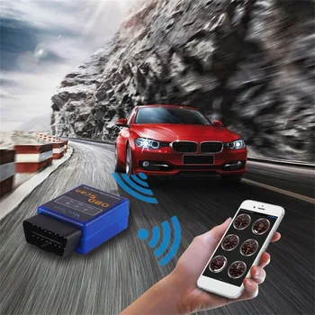 Super Mini Stiliaus Automobilių Skaneris ELM327 Bluetooth OBDII B06 Diagnostikos Skaitytuvas Sąsajos Adapteris Mėlyna Universalus 12V 45mA
