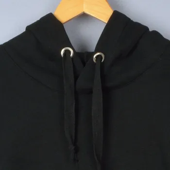 Naują atsitiktinis žiemą, rudenį, juodos spalvos su gobtuvu šiltas megztinis V-kaklo moterų prarasti ilgomis rankovėmis palaidinukė 6013