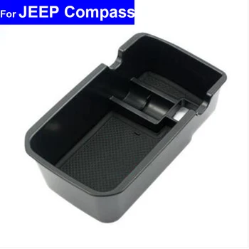 Automobilių Konsolė Porankiu Saugojimo Vidurinį Langelį Jeep Compass Renegade Auto Porankiu Tvarkinga Storage Box Nemokamas Pristatymas