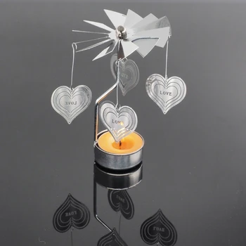 Rotacinis Verpimo Tealight Žvakė Metalo Arbatos Šviesos Turėtojo Karuselė Namų Dekoro Atostogų Dovanų