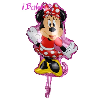 Mini Mickey Minnie Balionai 20pcs/daug Karšto Animacinių filmų Aliuminio Oro Baloes su Gimtadieniu Pokylių Dekoratyvinė apdaila Vaikui, Dovanos