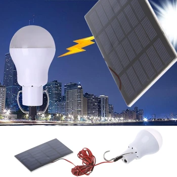 YAM Portable Solar Panel Power LED Lemputė Lempos Lauko Stovykla Palapinė Žvejybos Lemputė 15W