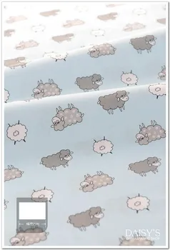 100*160cm 3 spalvų spausdinta avių medvilnės ruoželinio kūdikių patalynės quilting audinio pagal skaitiklio 