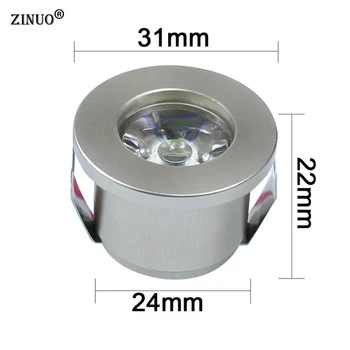 ZINUOa 10vnt/daug 1W 3W Mini Led Kabineto Led downlight Embedded Kabineto Vietoje šviesos Įtraukti Led Driver Balta,Šiltai balta AC85-265V
