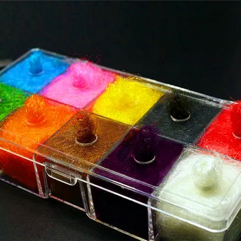 10colors/box skristi susiejimas trilobal dubliavimą prabangos despenser box/ Shaggy dubliavimą sparkle translucence gleamy dub trilobal ledo dub